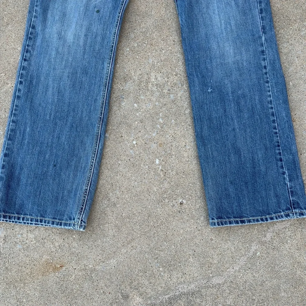 Rock & Roll Pistol Straight‎ Regular Jeans Men's 38x32 Thick Stitch Cowboy Denim